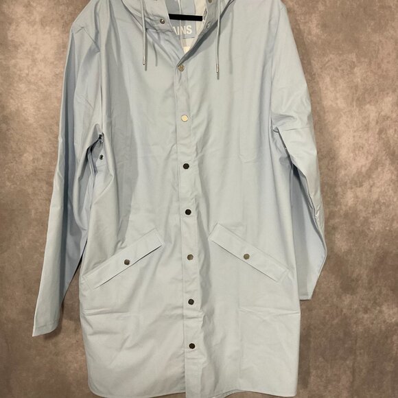 Rain Long Jacket Mineral Green Seafoam Mint Size Small - Picture 2 of 3